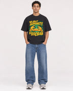 Mockup Boxy Heavyweight Tee Black male full-body 10