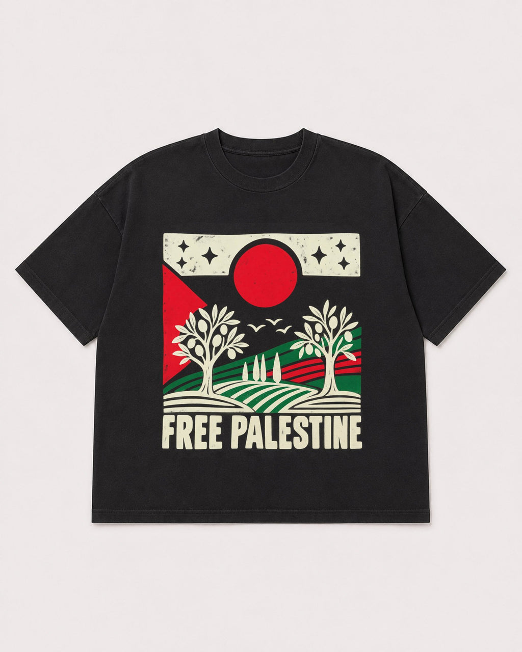 Mockup Boxy Heavyweight Tee Black product