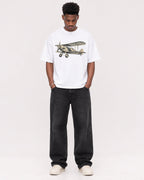 Mockup Boxy Heavyweight Tee White male full-body 15