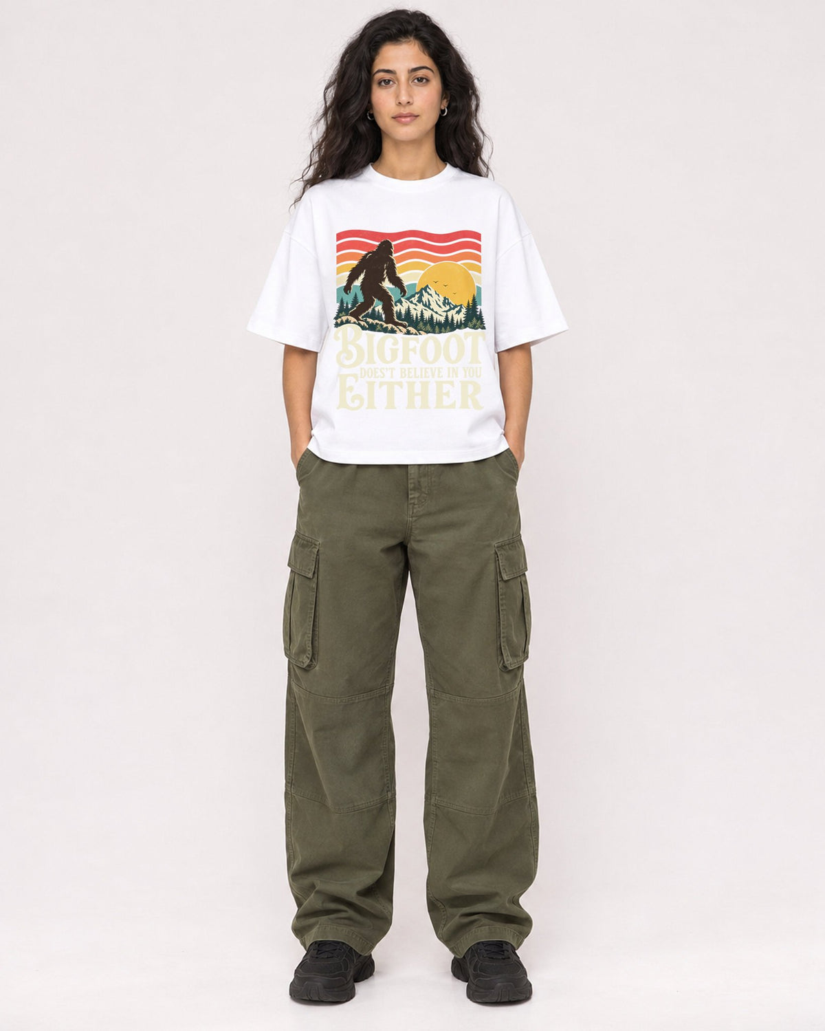 Mockup Boxy Heavyweight Tee White female full-body 07
