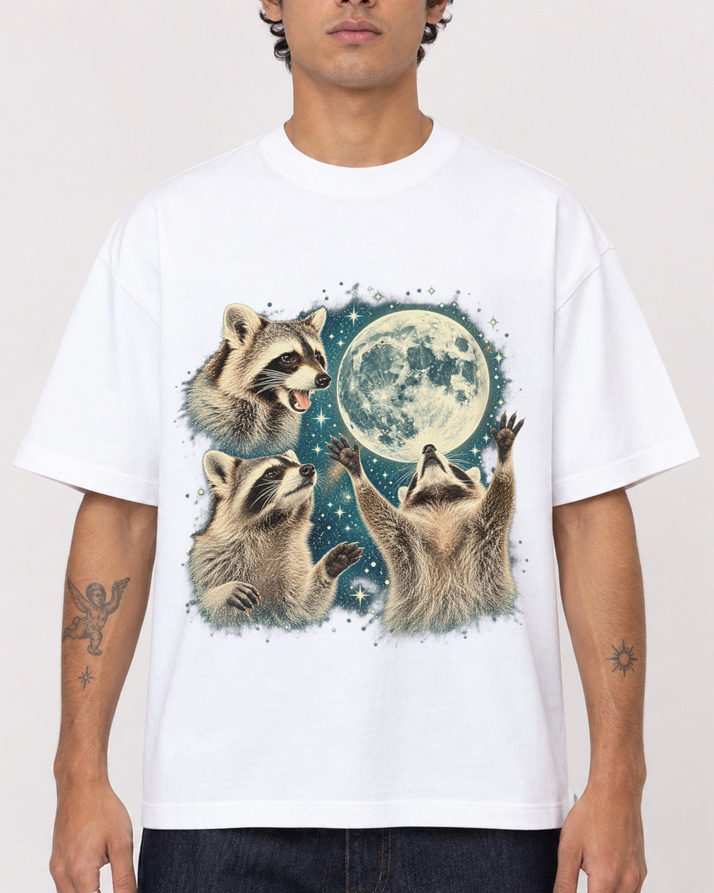 Mockup Boxy Heavyweight Tee White male close-up 06