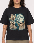 Mockup Boxy Heavyweight Tee Black female close-up 06