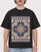 Mockup Boxy Heavyweight Tee Black male close-up 09