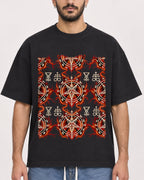 Mockup Boxy Heavyweight Tee Black male close-up 07