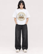 Mockup Boxy Heavyweight Tee White female full-body 13