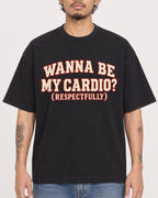 Mockup Boxy Heavyweight Tee Black male close-up 42