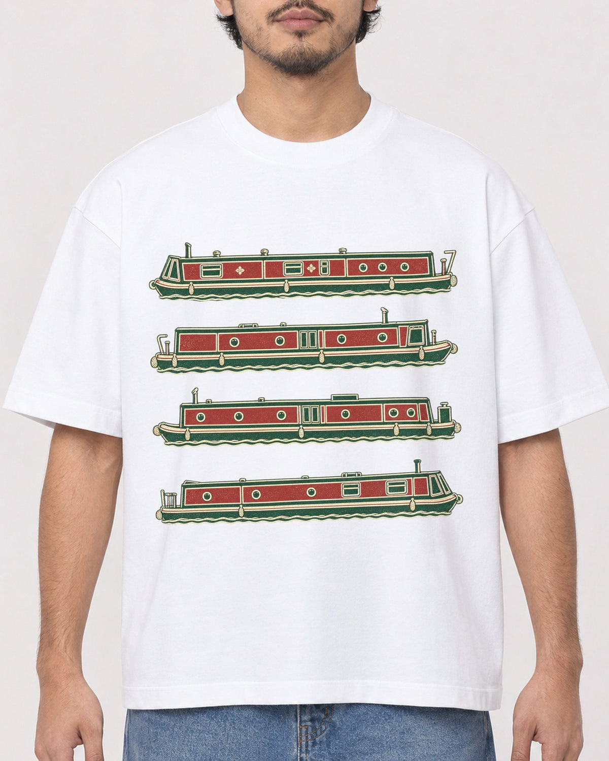 Mockup Boxy Heavyweight Tee White male close-up 02