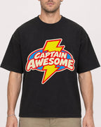 Mockup Boxy Heavyweight Tee Black male close-up 08