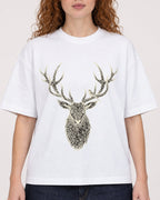 Mockup Boxy Heavyweight Tee White female close-up 09