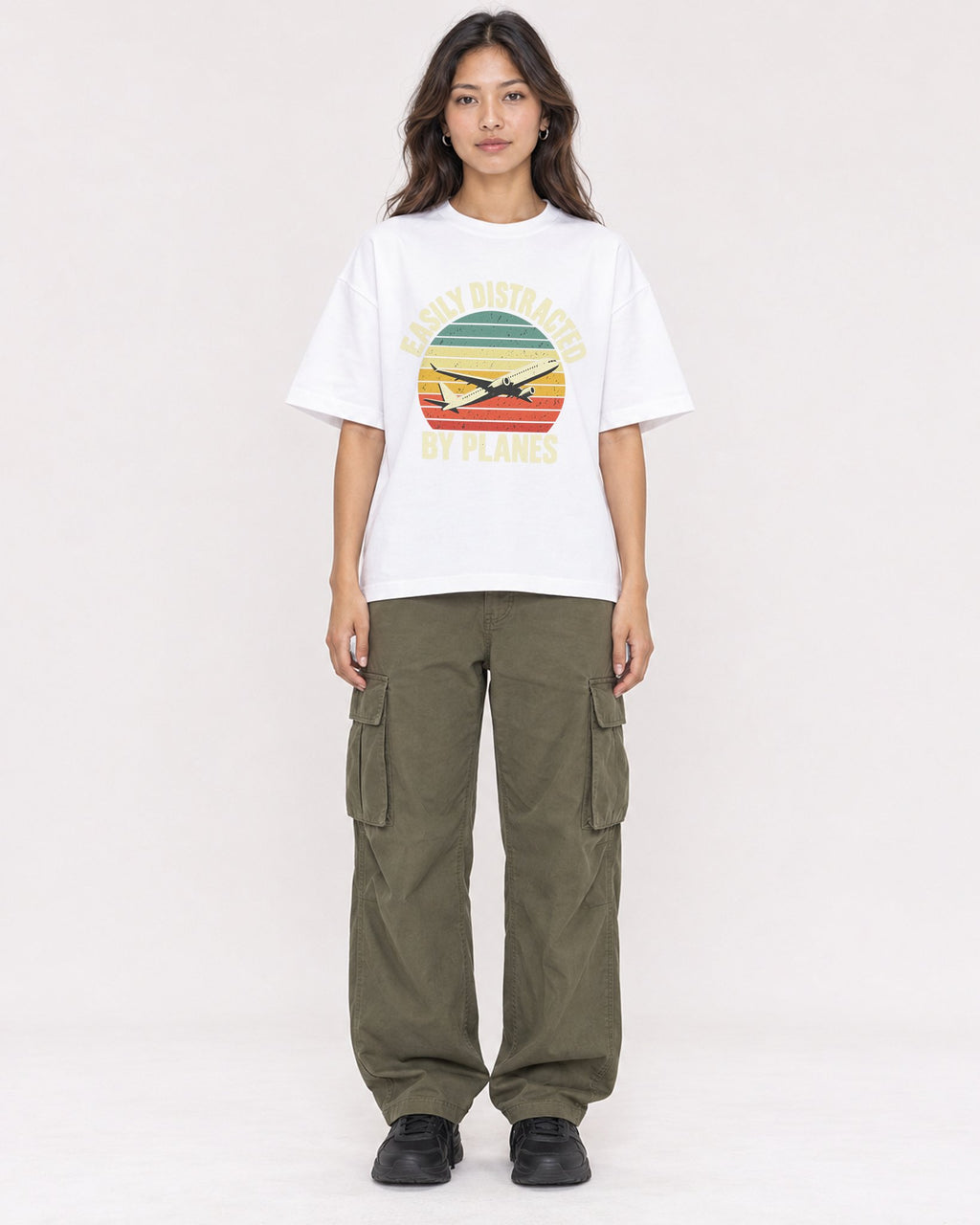 Mockup Boxy Heavyweight Tee White female full-body 02
