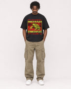 Mockup Boxy Heavyweight Tee Black male full-body 04