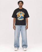 Mockup Boxy Heavyweight Tee Black male full-body 05