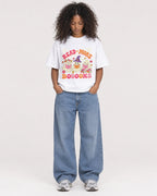 Mockup Boxy Heavyweight Tee White female full-body 05