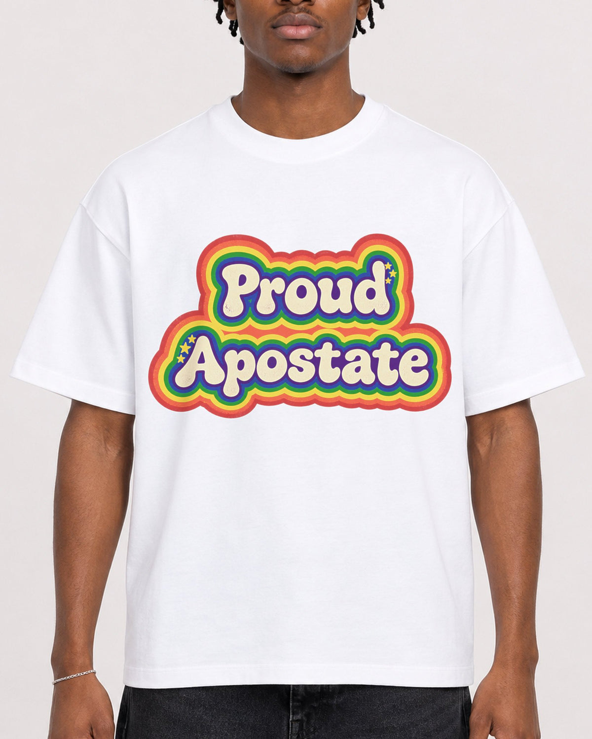 Mockup Boxy Heavyweight Tee White male close-up 05