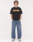Mockup Boxy Heavyweight Tee Black male full-body 30