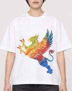 Mockup Boxy Heavyweight Tee White female close-up 23