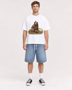 Mockup Boxy Heavyweight Tee White male full-body 08