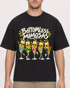 Mockup Boxy Heavyweight Tee Black male close-up 08