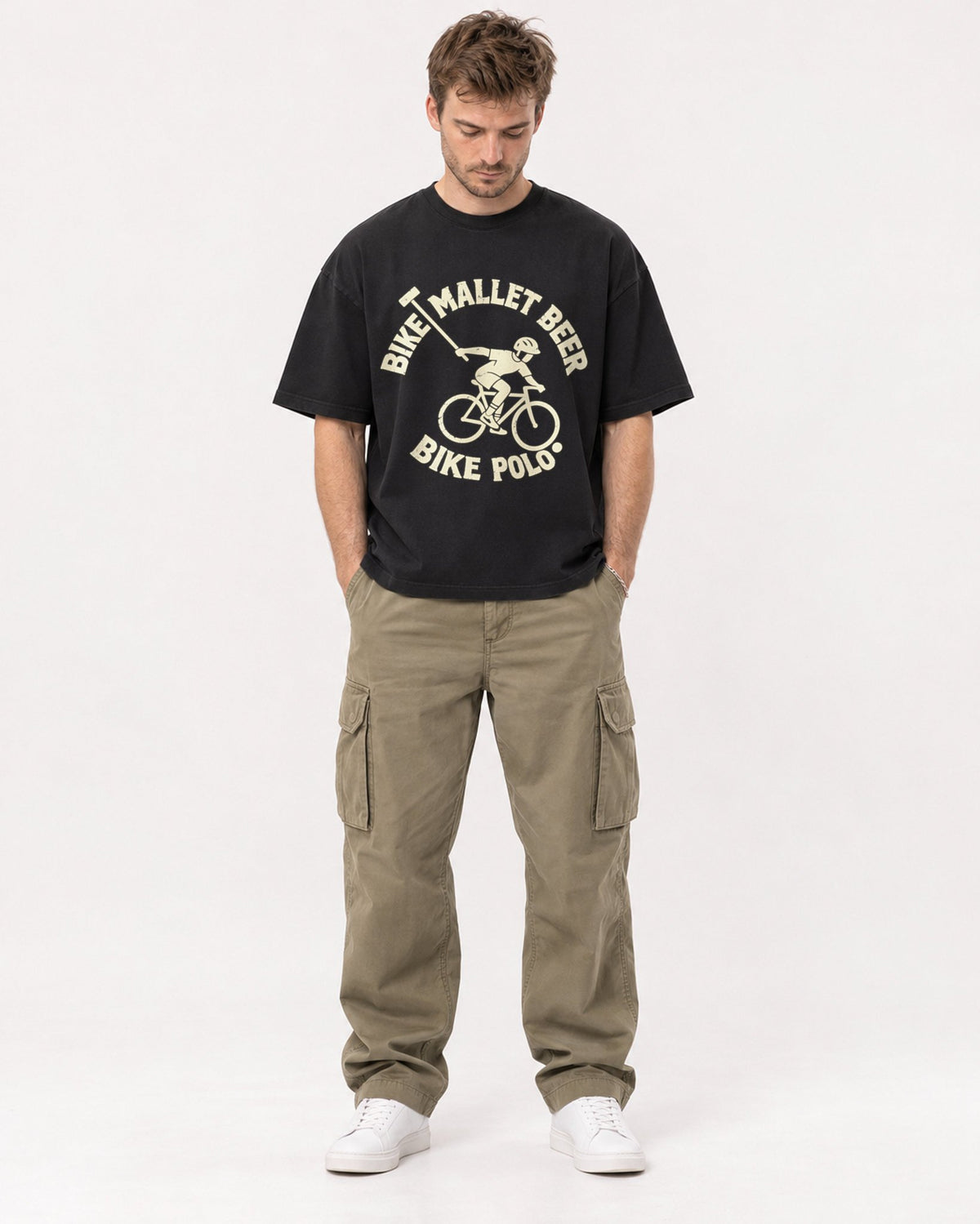 Mockup Boxy Heavyweight Tee Black male full-body 08