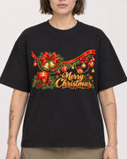 Mockup Boxy Heavyweight Tee Black female close-up 18
