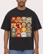 Mockup Boxy Heavyweight Tee Black male close-up 14