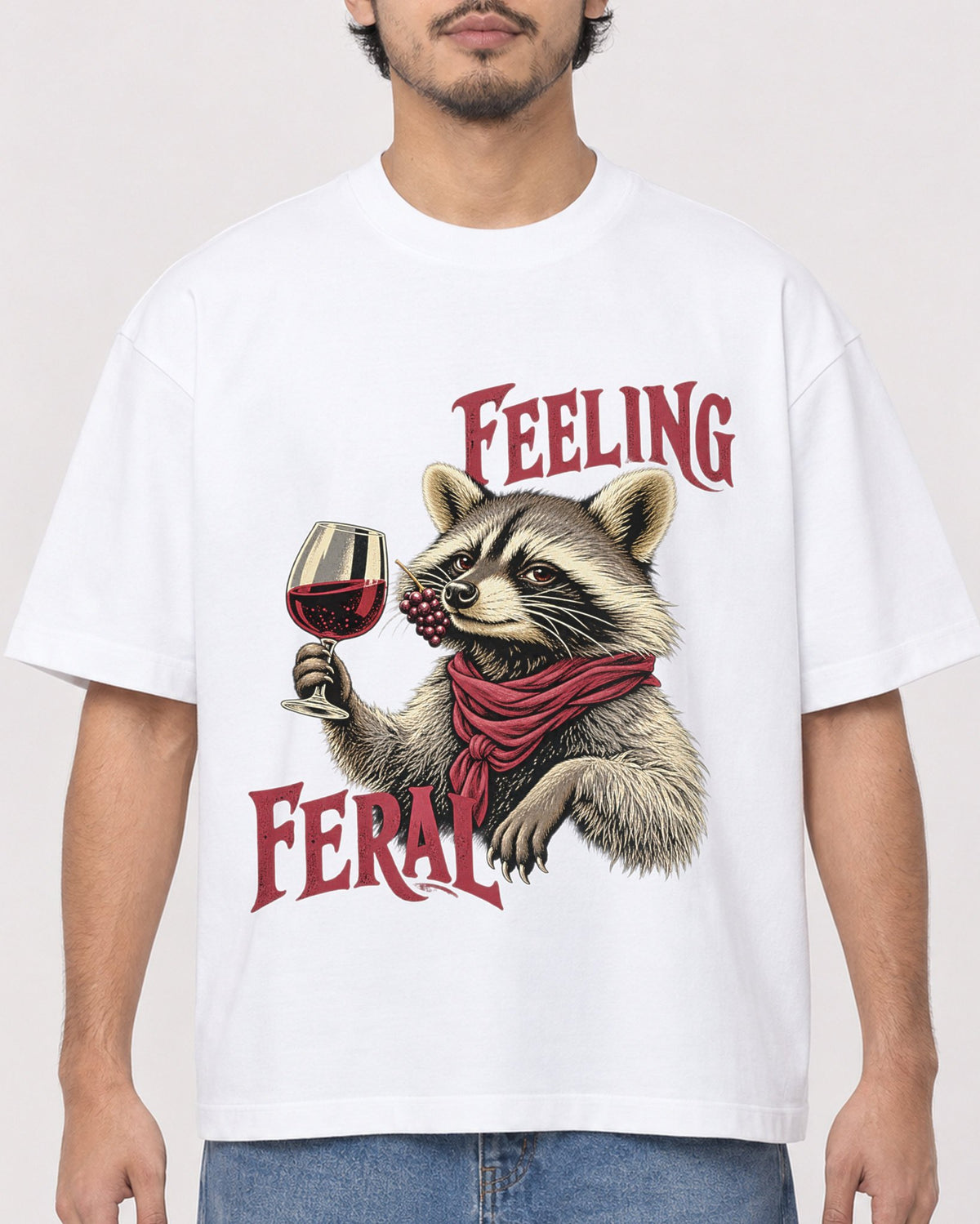 Mockup Boxy Heavyweight Tee White male close-up 02