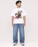 Mockup Boxy Heavyweight Tee White male full-body 02