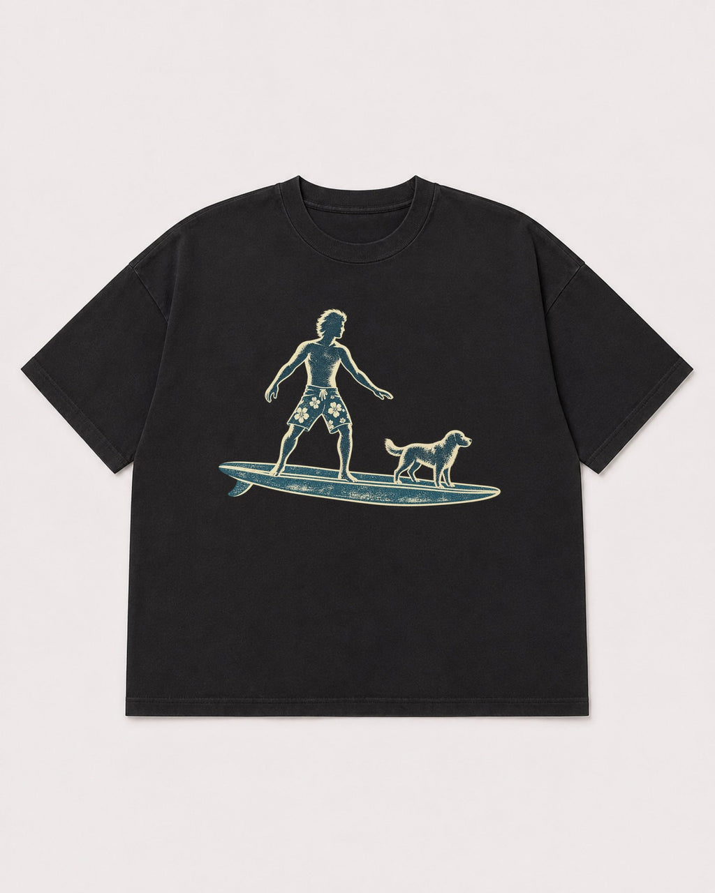 Mockup Boxy Heavyweight Tee Black product
