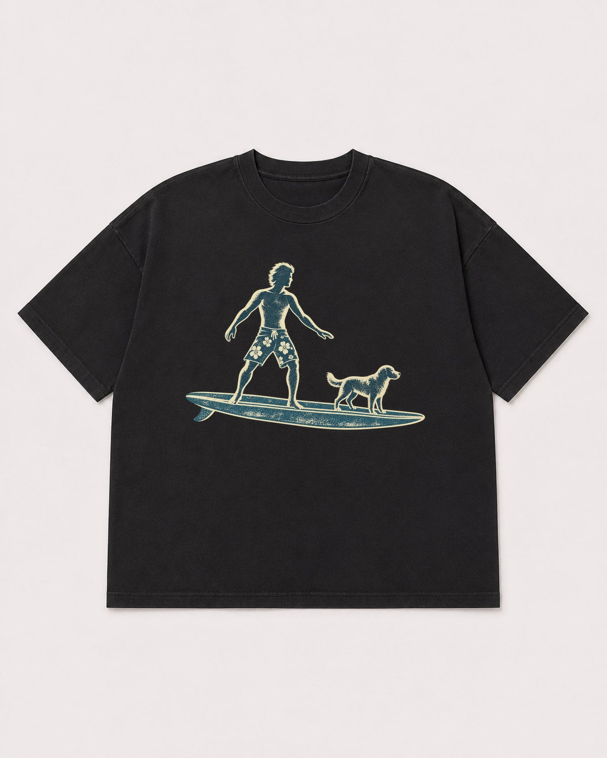 Mockup Boxy Heavyweight Tee Black product
