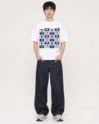 Mockup Boxy Heavyweight Tee White male full-body 01
