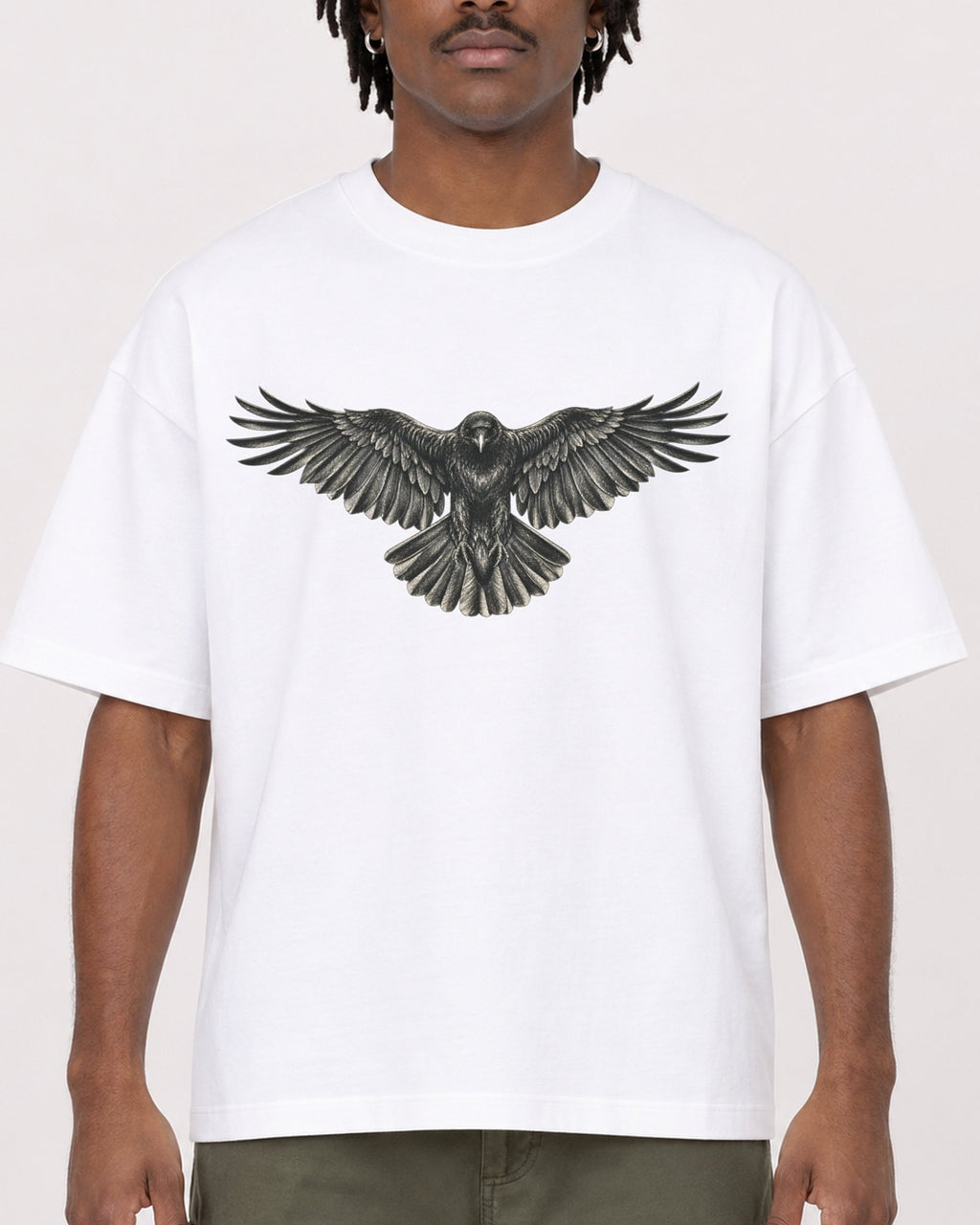 Mockup Boxy Heavyweight Tee White male close-up 04