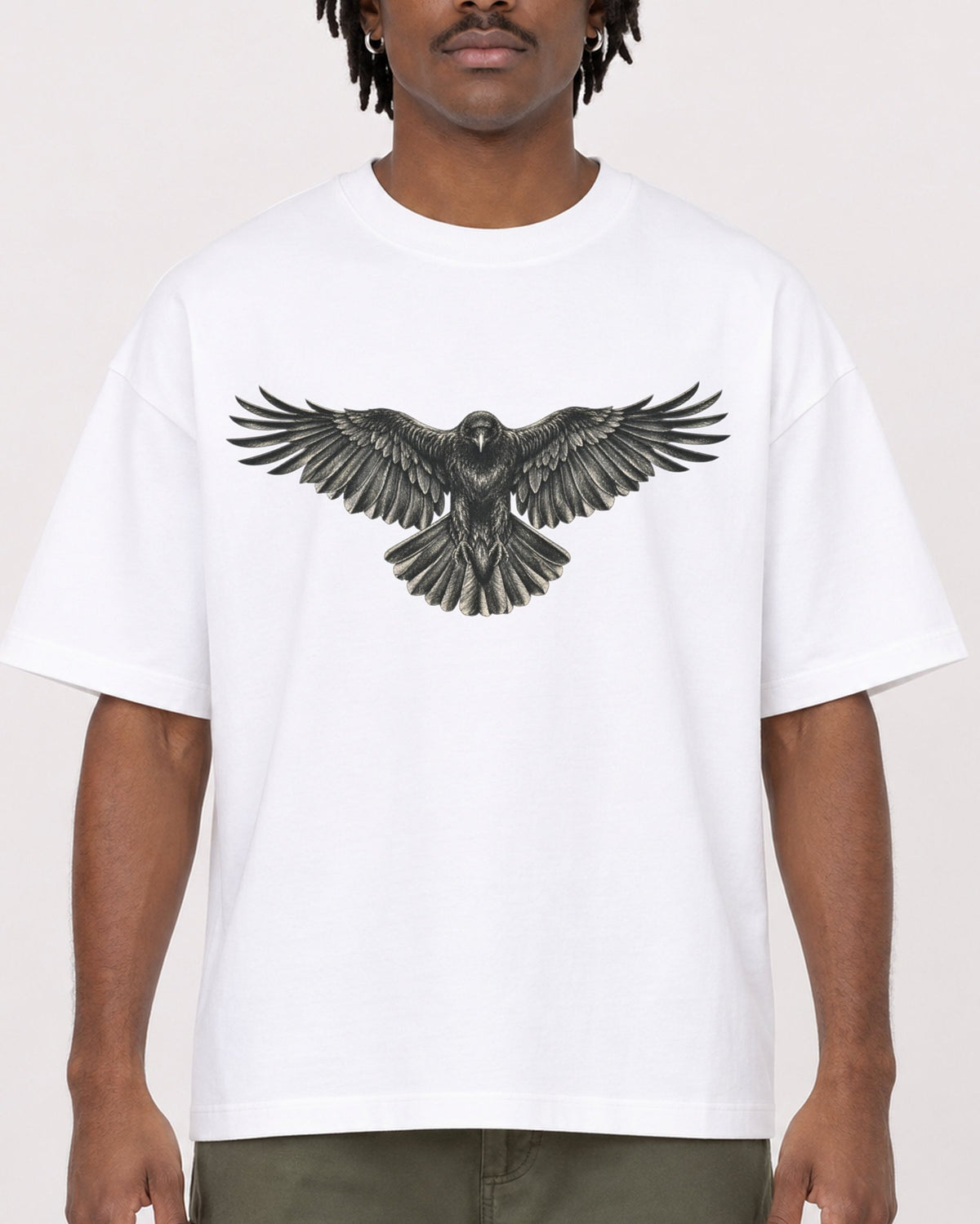 Mockup Boxy Heavyweight Tee White male close-up 04