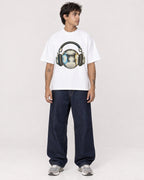Mockup Boxy Heavyweight Tee White male full-body 06