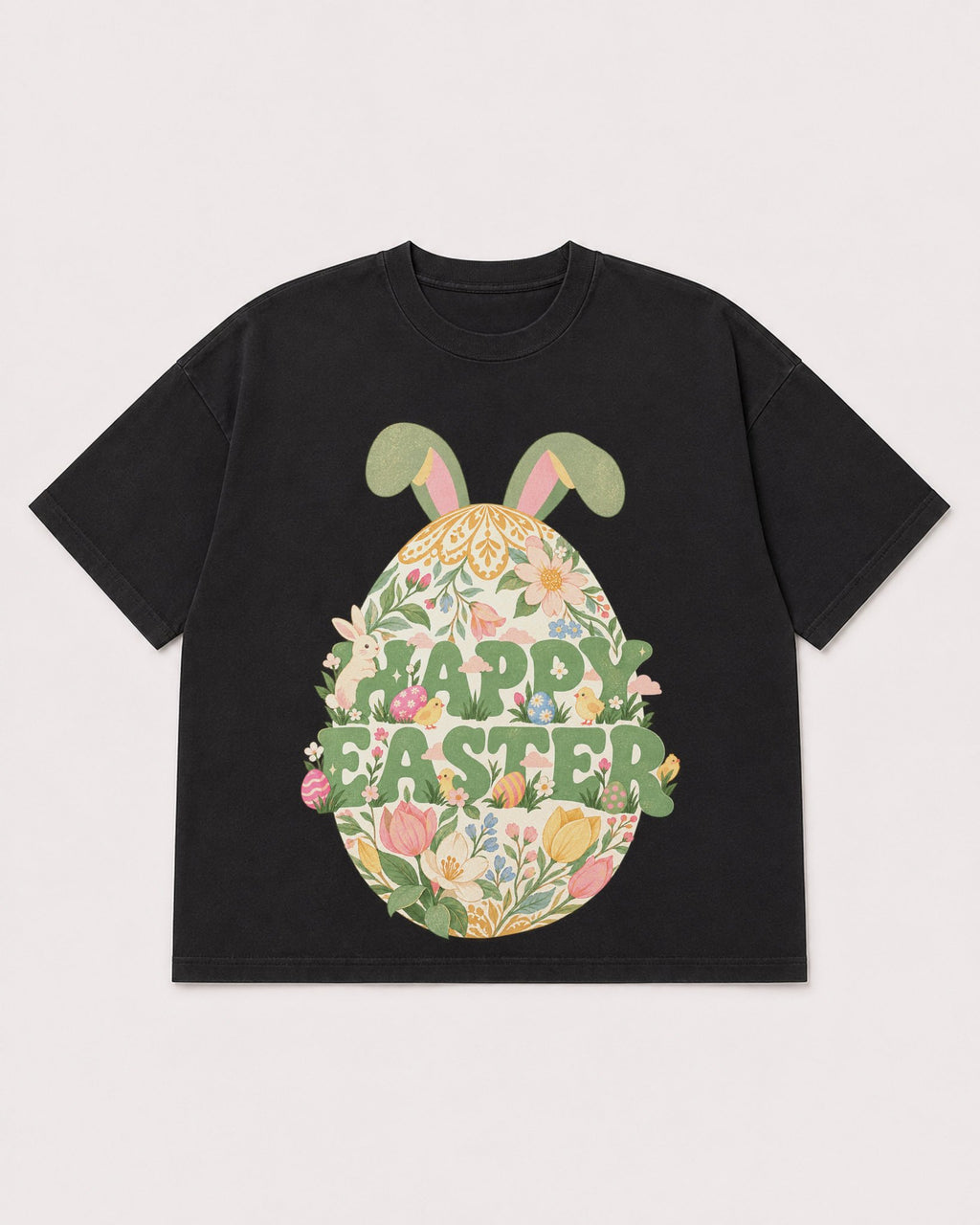 Mockup Boxy Heavyweight Tee Black product