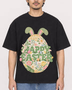 Mockup Boxy Heavyweight Tee Black male close-up 02