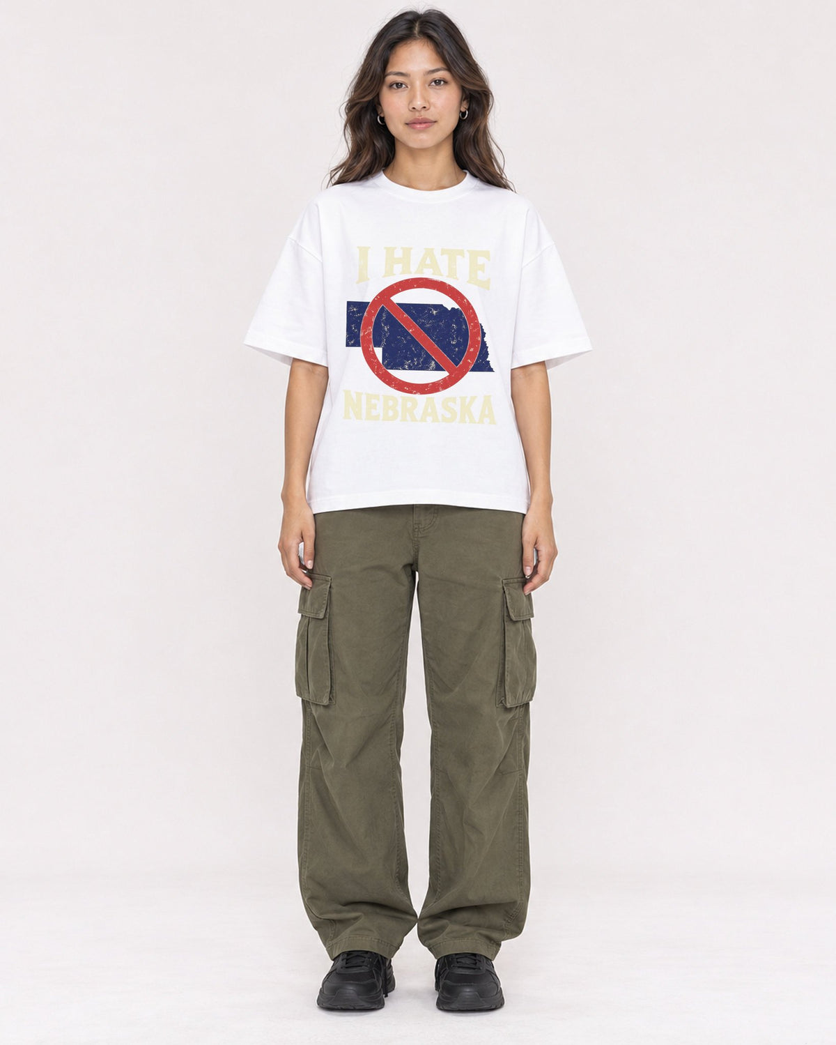 Mockup Boxy Heavyweight Tee White female full-body 02