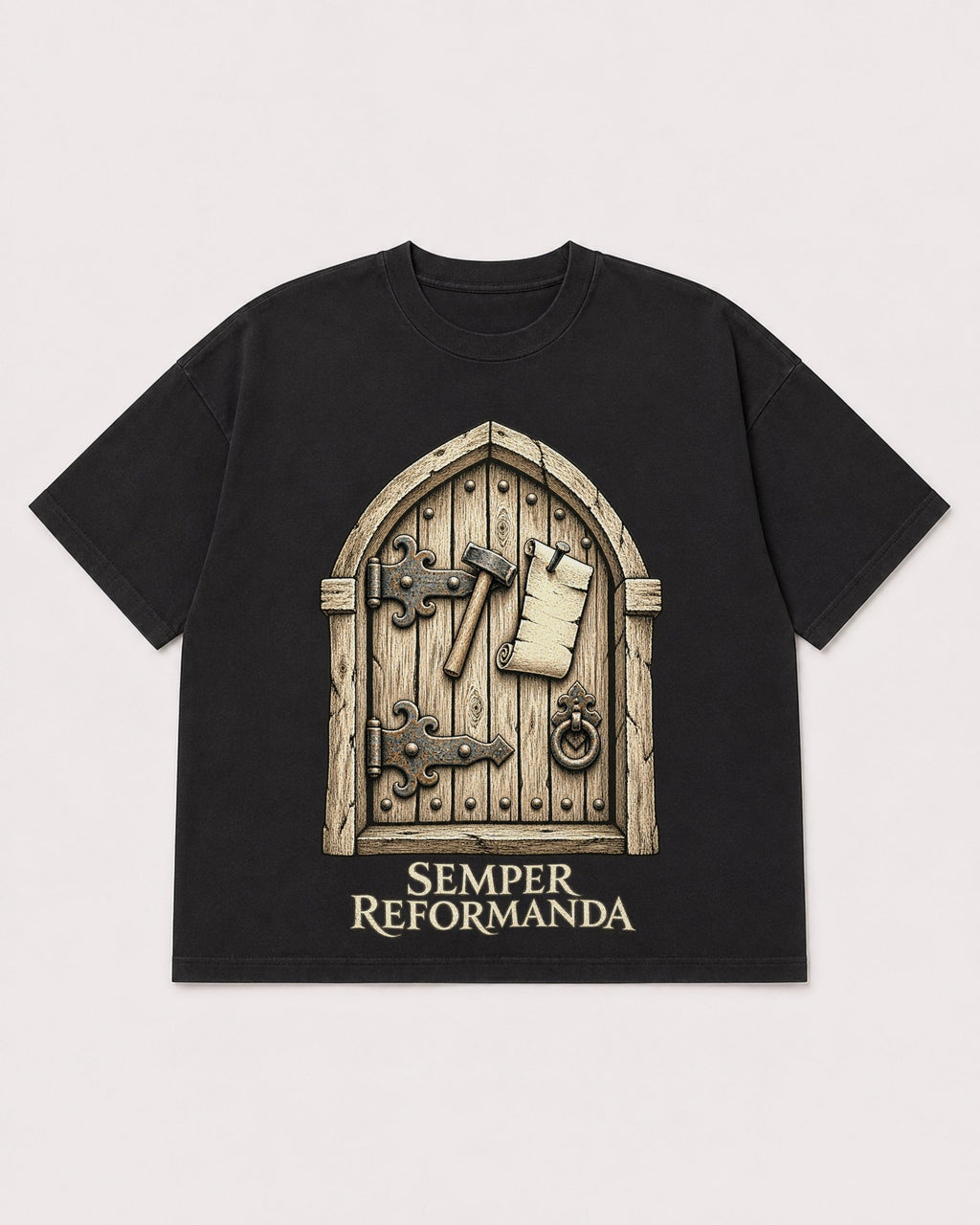 Mockup Boxy Heavyweight Tee Black product