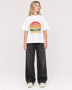 Mockup Boxy Heavyweight Tee White female full-body 08