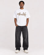 Mockup Boxy Heavyweight Tee White male full-body 05