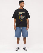 Mockup Boxy Heavyweight Tee Black male full-body 15