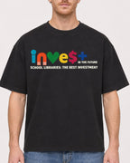 Mockup Boxy Heavyweight Tee Black male close-up 38