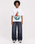 Mockup Boxy Heavyweight Tee White female full-body 14