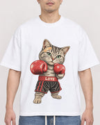 Mockup Boxy Heavyweight Tee White male close-up 33