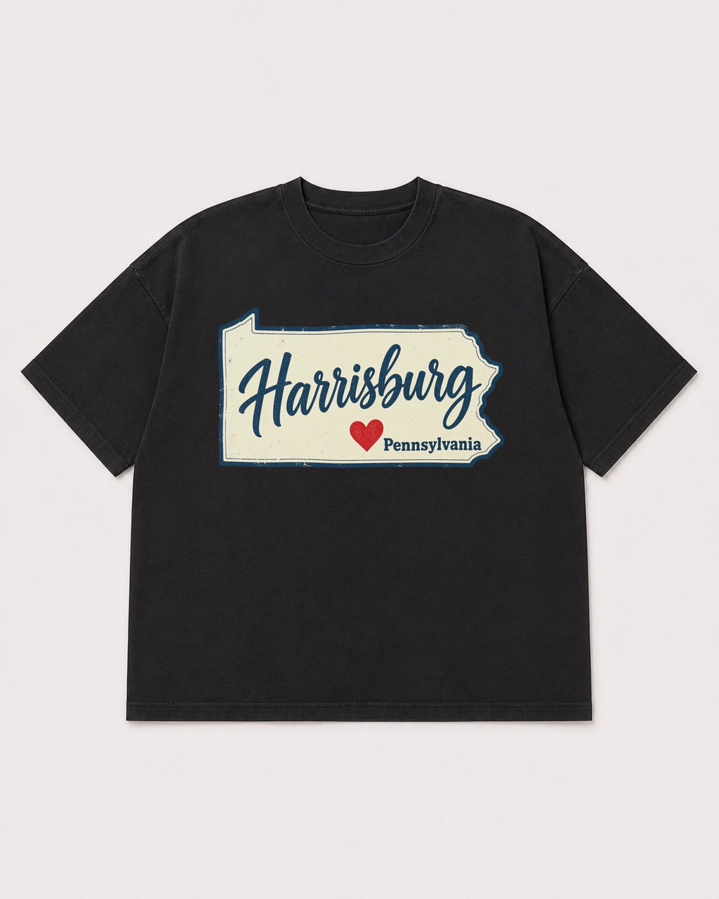 Mockup Boxy Heavyweight Tee Black product