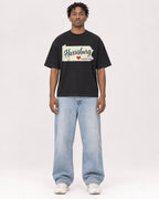 Mockup Boxy Heavyweight Tee Black male full-body 05