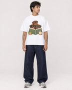 Mockup Boxy Heavyweight Tee White male full-body 06