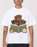 Mockup Boxy Heavyweight Tee White male close-up 06