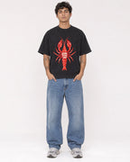 Mockup Boxy Heavyweight Tee Black male full-body 06