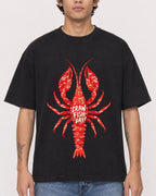 Mockup Boxy Heavyweight Tee Black male close-up 06