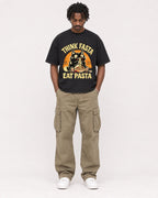 Mockup Boxy Heavyweight Tee Black male full-body 04
